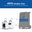 145 Pints Crawl Space Dehumidifier with Pump and Drain Hose | MOISWELL Defender MP70