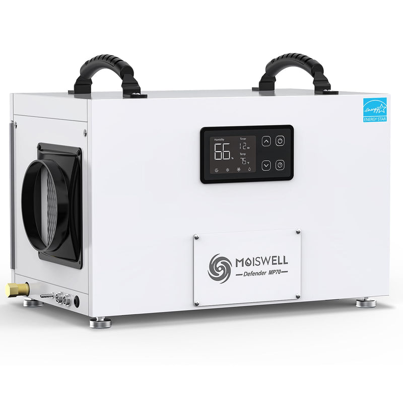 145 Pints Crawl Space Dehumidifier with Pump and Drain Hose | MOISWELL Defender XP70
