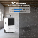 170 Pints Commercial Dehumidifier with Pump and Drain Hose | MOISWELL Explorer VP170