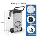 170 Pints Commercial Dehumidifier with Pump and Drain Hose | MOISWELL Explorer VP170