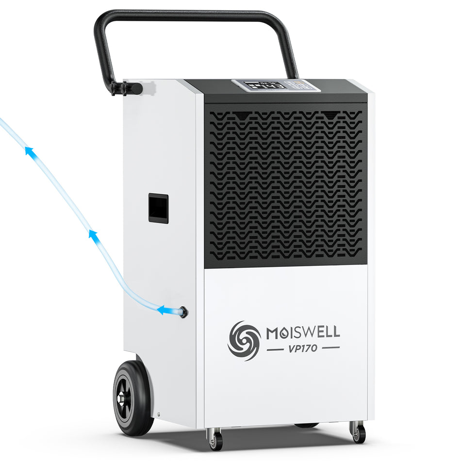 170 Pints Commercial Dehumidifier with Pump and Drain Hose | MOISWELL Explorer VP170