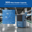 305 Pints Commercial Dehumidifier with Pump and Drain Hose | MOISWELL Explorer VP320