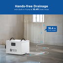 235 Pints Commercial Dehumidifier with Pump and Drain Hose for Crawlspace & Basement | MOISWELL Defender MP100