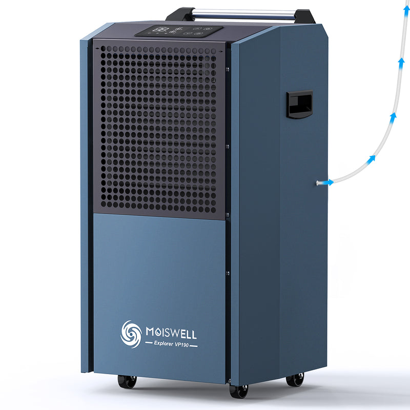 190 Pints Commercial Dehumidifier with Pump for Basements | MOISWELL Explorer VP190