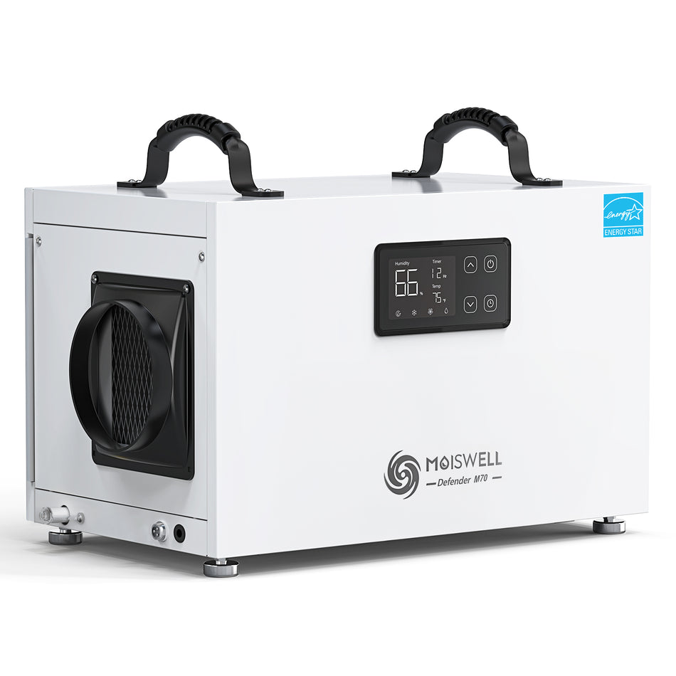 155 Pints Commercial Dehumidifier for Crawlspace & Large Basement | Defender M70