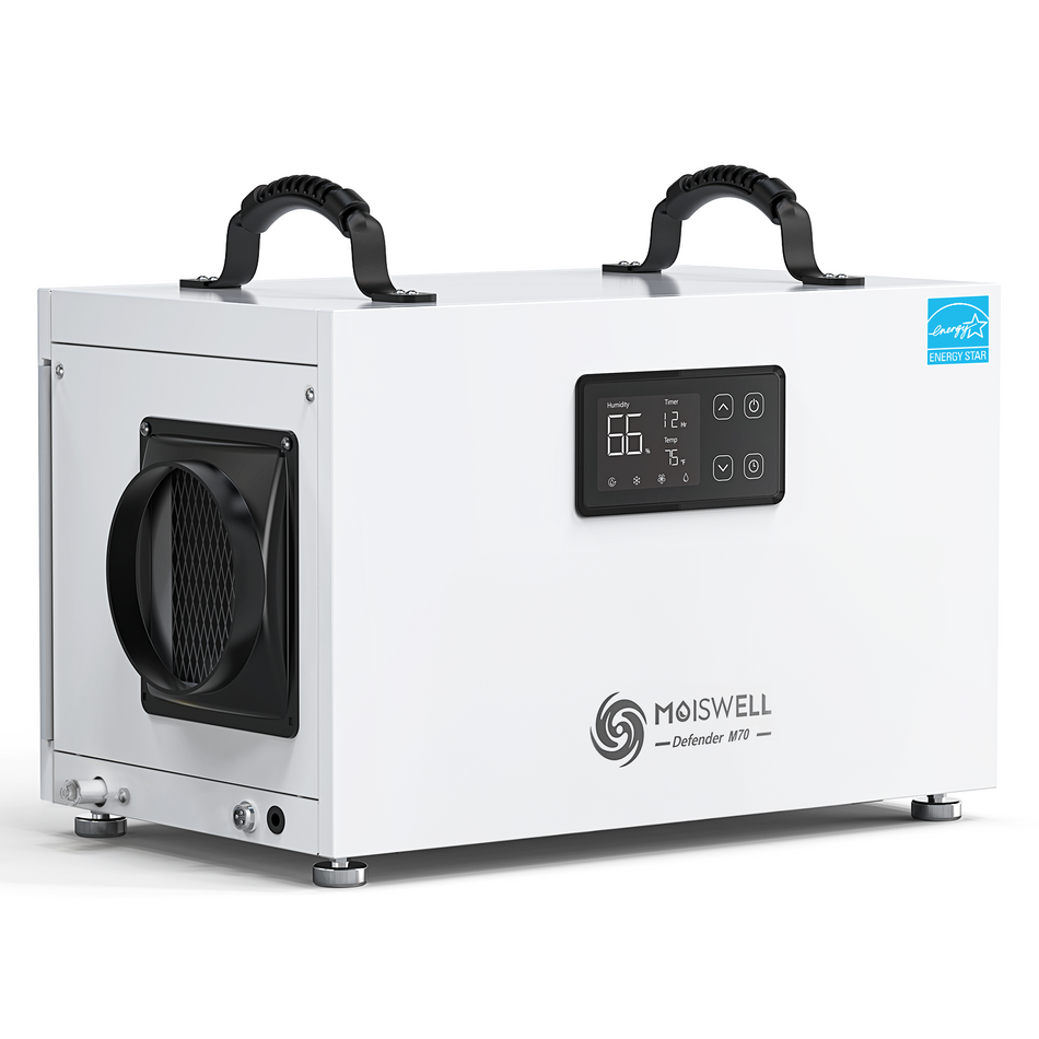 145 Pints Commercial Dehumidifier for Crawlspace & Large Basement | Defender M70