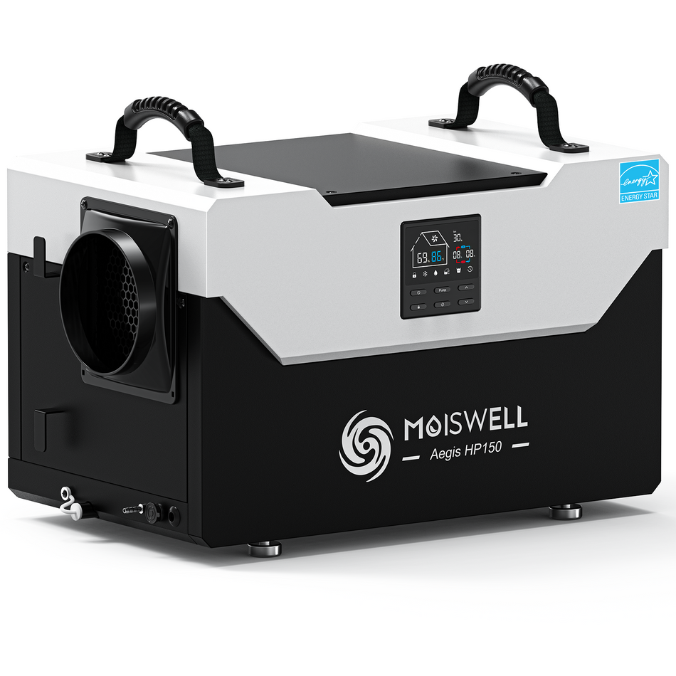 155 Pints Commercial Dehumidifier with Pump for Crawl Space | MOISWELL Aegis HP150