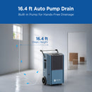 190 Pints Commercial Dehumidifier with Pump for Large Spaces | MOISWELL Explorer V190