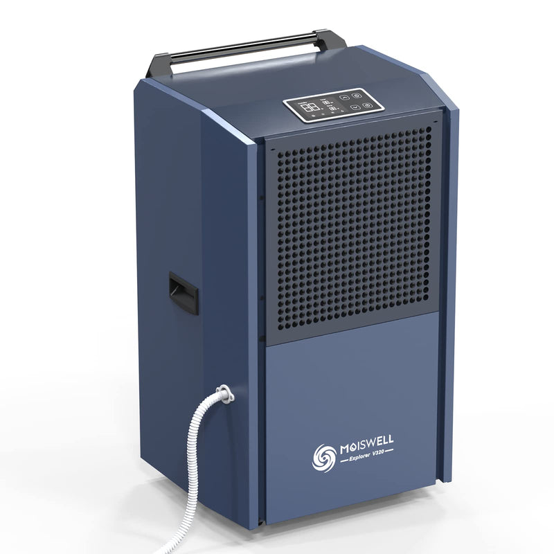 305 Pint Commercial Dehumidifiers for Industrial Sites with Drain Hose | MOISWELL Explorer V320