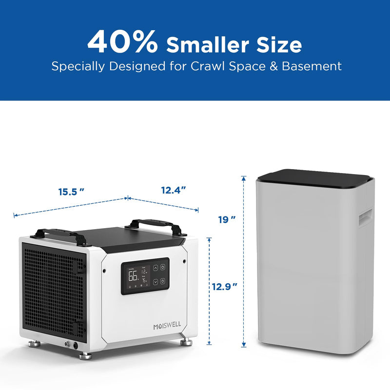 70 Pints Commercial Dehumidifier with Drain Hose for Basement & Home | MOISWELL Defender ME-7