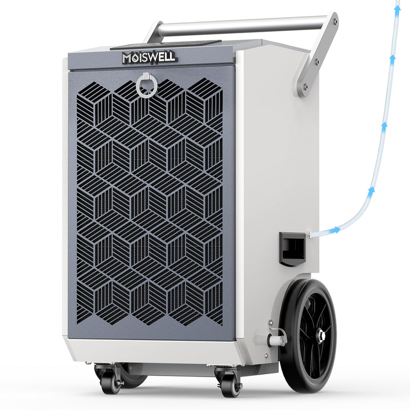 160 Pints Commercial Dehumidifier with Pump and Drain Hose for Basements | MOISWELL Pioneer-XI