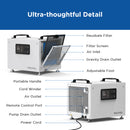 70 Pints Commercial Dehumidifier with Pump for Basement & Home | MOISWELL Defender SP60