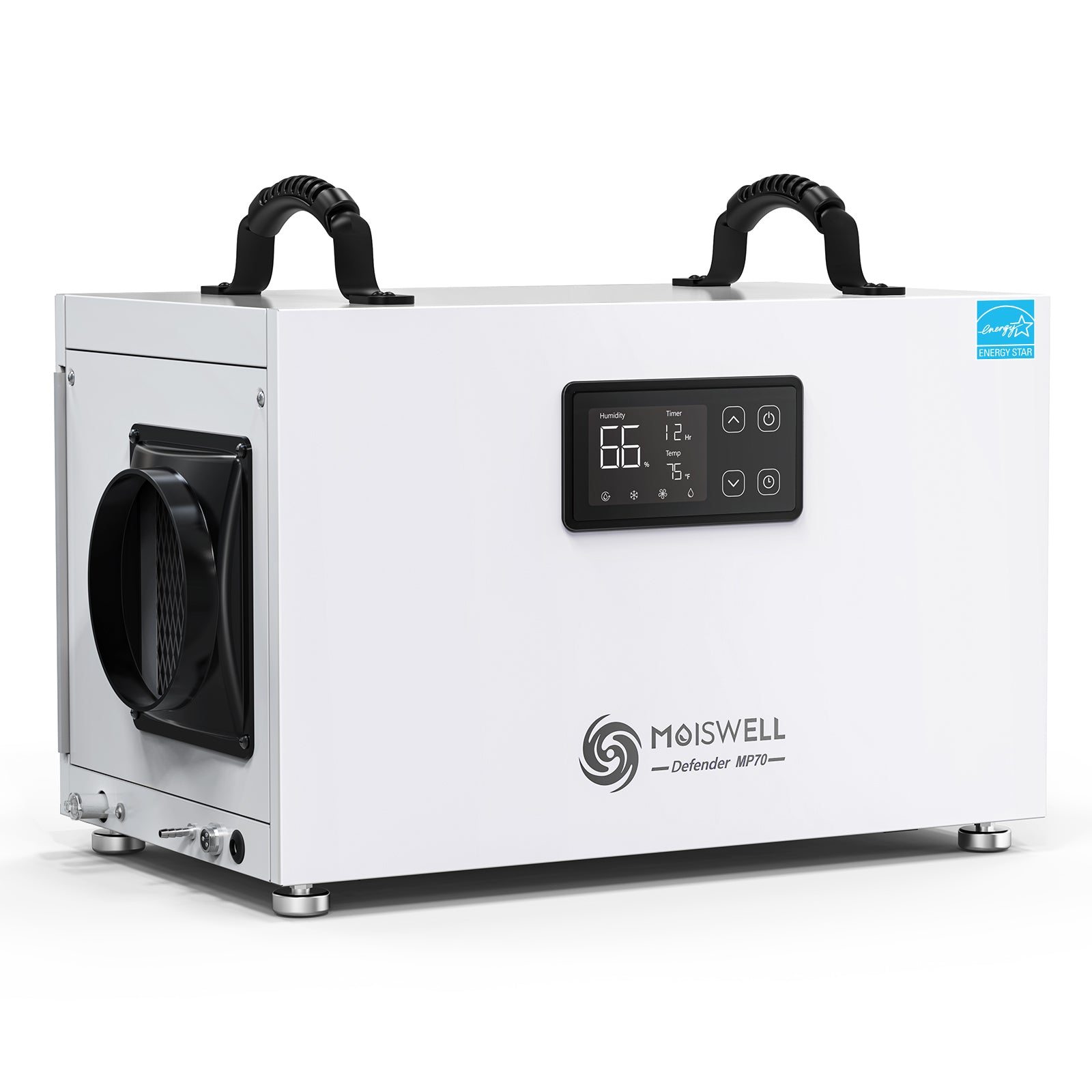 155 Pints Crawl Space Dehumidifier with Pump and Drain Hose | MOISWELL Defender MP70