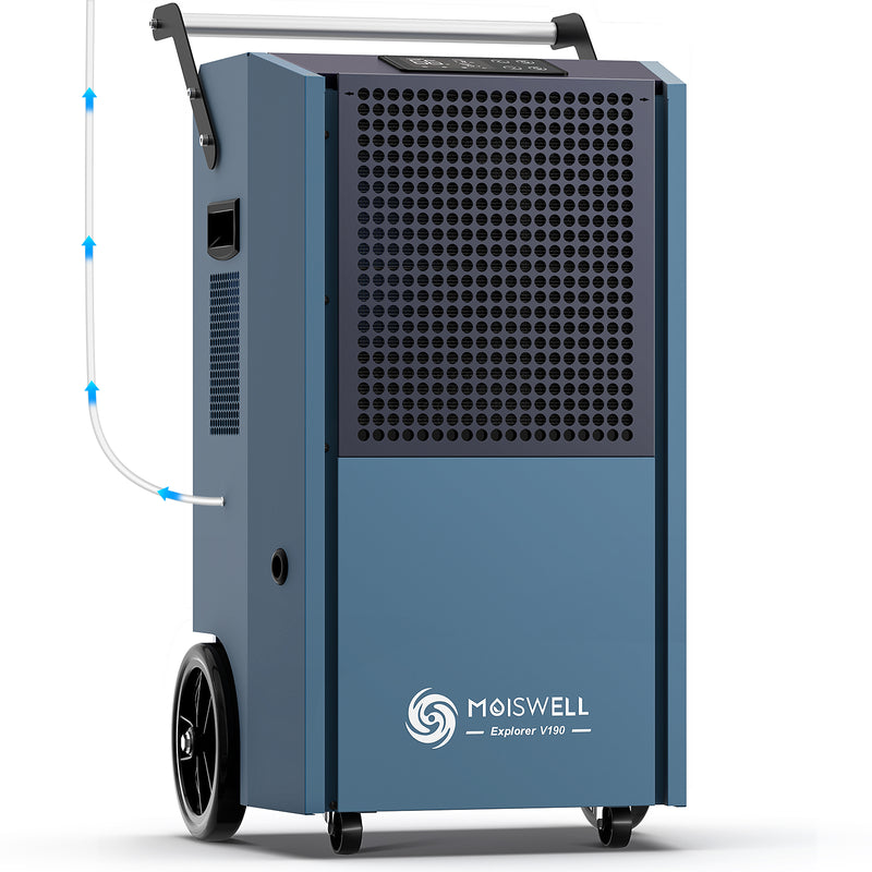 190 Pints Commercial Dehumidifier with Pump for Large Spaces | MOISWELL Explorer V190