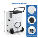 240 Pints Commercial Dehumidifier with Pump and Drain Hose | MOISWELL Explorer VP240