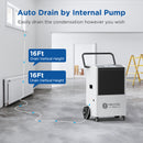 240 Pints Commercial Dehumidifier with Pump and Drain Hose | MOISWELL Explorer VP240