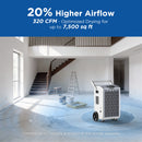 200 Pints Commercial Dehumidifier with Pump and Drain Hose for Basements | MOISWELL Pioneer-XII