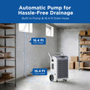 200 Pints Commercial Dehumidifier with Pump and Drain Hose for Basements | MOISWELL Pioneer-XII
