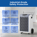 200 Pints Commercial Dehumidifier with Pump and Drain Hose for Basements | MOISWELL Pioneer-XII