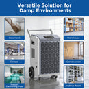 200 Pints Commercial Dehumidifier with Pump and Drain Hose for Basements | MOISWELL Pioneer-XII