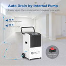 170 Pints Commercial Dehumidifier with Pump and Drain Hose | MOISWELL Explorer VP170