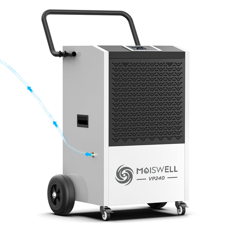 240 Pints Commercial Dehumidifier with Pump and Drain Hose | MOISWELL Explorer VP240